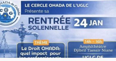 Rentrée solennelle du cercle OHADA de l'Université Général Lansana conté de Sonfonia