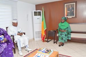 Rencontre entre la Vice-Présidente de la République Mariam Chabi Talata et le Président Mondial de la FOPA, Gilbert Dakè Abiakou Djokess KPOTOKAN II